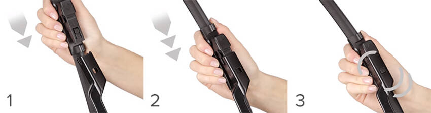 Установка дворников с креплением Guide Lock / DNTL1.1 / GWB044