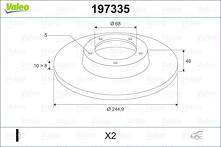 Тормозной диск Valeo 197335 197335
