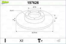 Тормозной диск Valeo  197626