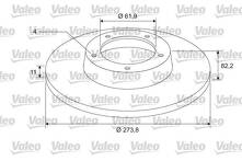Тормозной диск Valeo Coated 675406 для Renault Grand Scenic 2 пок.