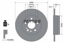 Тормозной диск Textar 92056900 для Mercedes-Benz S-Class W140 / рестайлинг