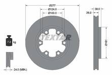 Тормозной диск Textar 92059000 для Nissan Terrano 2 пок.