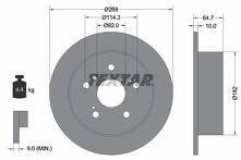 Тормозной диск Textar 92079300 для Toyota Camry XV20