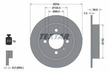Тормозной диск Textar 92080000 для Nissan Almera N15 / седан