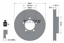 Тормозной диск Textar 92080300 для Toyota Hilux 6 пок.