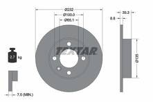 Тормозной диск Textar 92098203 для Volkswagen Lupo 1 пок.