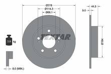 Тормозной диск Textar 92113103 для Nissan Maxima 4 пок. / A32