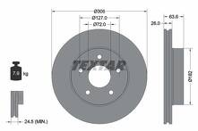 Тормозной диск Textar 92113600 для Jeep Grand Cherokee 2 пок.