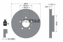 Тормозной диск Textar 92114900 для Kia Carnival 1 пок.