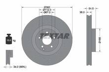 Тормозной диск Textar 92120305 для Mercedes-Benz S-Class W221 / рестайлинг