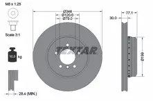 Тормозной диск Textar 92141825 для BMW 6 серии E64 / кабриолет / рестайлинг