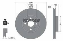 Тормозной диск Textar 92156200 для Toyota Yaris 2 пок. / рестайлинг