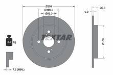 Тормозной диск Textar 92156300 для Toyota Yaris 2 пок. / рестайлинг