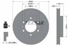 Тормозной диск Textar 92164500 для Kia Carnival 3 пок.