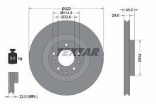 Тормозной диск Textar 92174403 для Mazda RX-8 1 пок. / рестайлинг