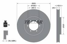Тормозной диск Textar 92180003 для Hyundai Terracan 1 пок. / рестайлинг
