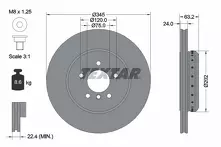 Тормозной диск Textar 92182525 для BMW 6 серии E64 / кабриолет / рестайлинг