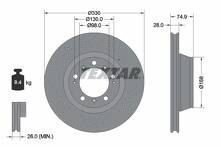 Тормозной диск Textar 92219005 для Porsche 911 996 купе
