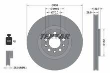 Тормозной диск Textar 92220903 для Jeep Cherokee 4 пок.