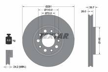 Тормозной диск Textar 92230103 для Jeep Renegade 1 пок.