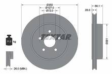 Тормозной диск Textar 92269803 для Jeep Grand Cherokee 3 пок.