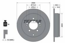 Тормозной диск Textar 92271003 для Hyundai Grandeur 4 пок.