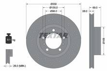 Тормозной диск Textar 92279705 для Porsche Boxster 982 / кабриолет