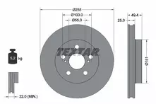 Тормозной диск Textar 92301703 для Toyota Prius ZVW52 / PHV