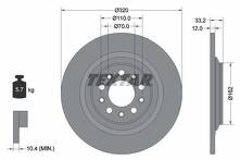 Тормозной диск Textar 92304103 для Jeep Cherokee 4 пок.