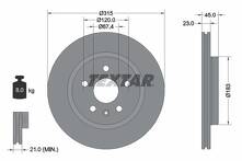 Тормозной диск Textar 92315803 для Opel Insignia B / Country Tourer