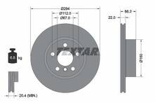Тормозной диск Textar 92327005 для BMW 3 серии G20 / седан