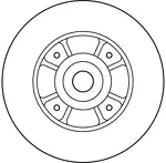 Тормозной диск TRW DF2706BS для Renault Megane 1 пок. / купе