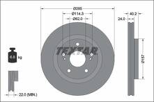 Тормозной диск Textar 92337303 для Suzuki Swift 5 пок.