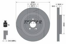 Тормозной диск Textar 92319805 для Mercedes-Benz S-Class A217 / кабриолет