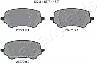 Japanparts PA-0308AF <span>тормозные колодки передние</span>