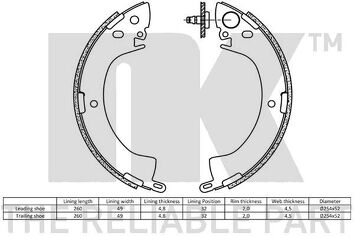 NK 2730420 <span>тормозные колодки задние</span>