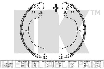 NK 2730605 <span>тормозные колодки задние</span>