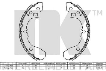 NK 2735679 <span>тормозные колодки задние</span>