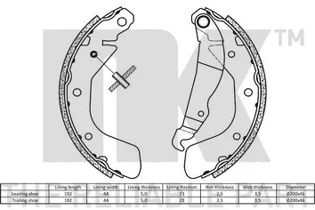 NK 2736797 <span>тормозные колодки задние</span>