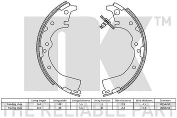 NK 2745426 <span>тормозные колодки задние</span>