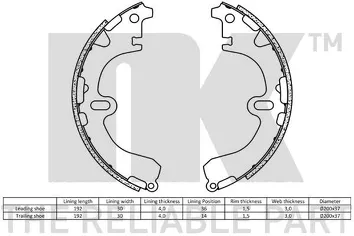 NK 2745501 <span>тормозные колодки задние</span>