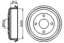 Задние тормозные барабаны Bosch 0 986 477 054