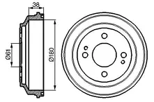 Задние тормозные барабаны Bosch 0 986 477 063
