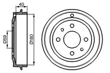 Bosch 0 986 477 083 <span>задние тормозные барабаны</span>