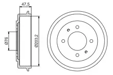 Задние тормозные барабаны Bosch 0 986 477 180
