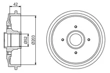 Задние тормозные барабаны Bosch 0 986 477 201
