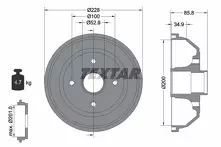 Задний тормозной барабан Textar 94024100