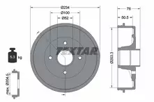 Задний тормозной барабан Textar 94026800