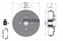 Задний тормозной барабан Textar 94027800