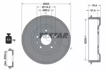 Задний тормозной барабан Textar 94032800